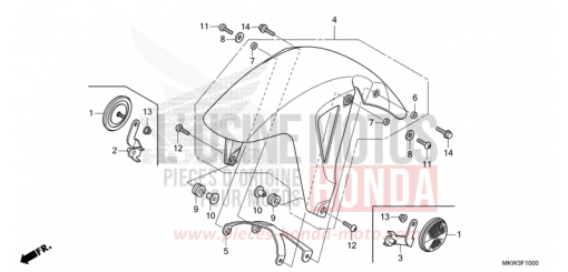 KOTFLUEGEL, VORNE NC750XAM de 2021